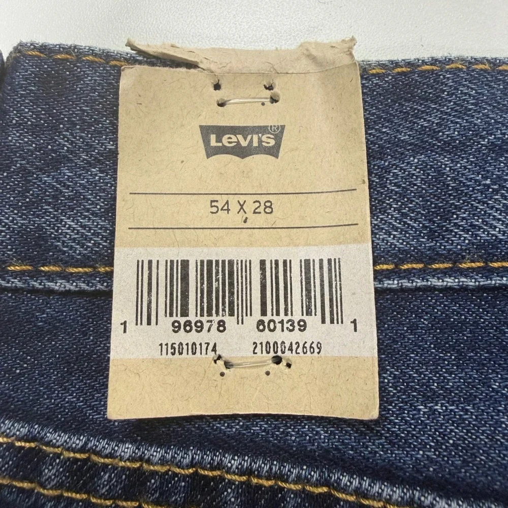 Levi Strauss 501 Original Mens 54x28 Blue Denim Straight Leg Button Fly Jeans